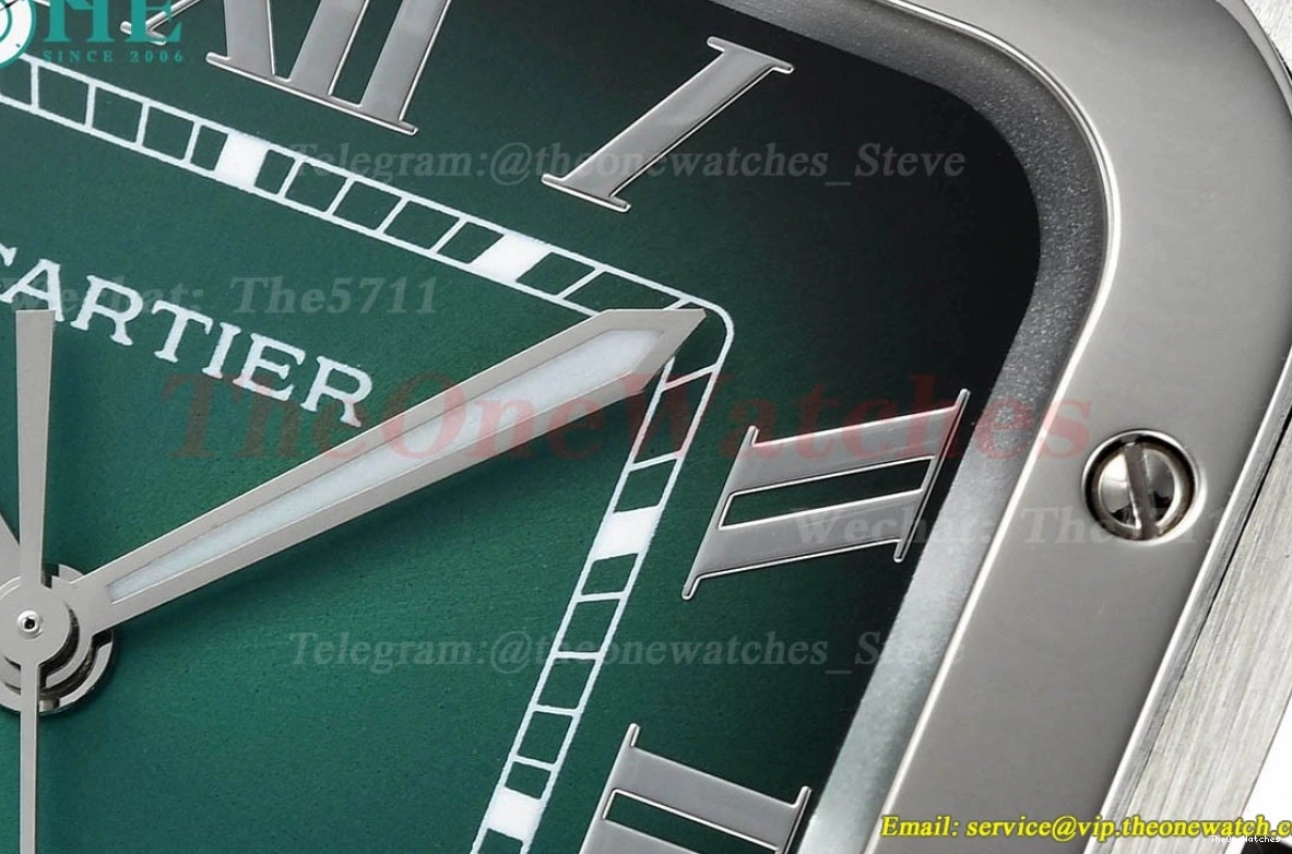 SS Green XL Cartier SS Santos MY9019 BVF De 40mm Dial 1211